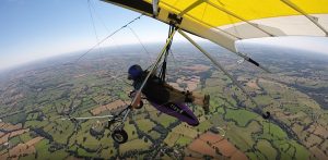 hang glider towed into the air using hollowbraid polyethylene rope from RopesDirect