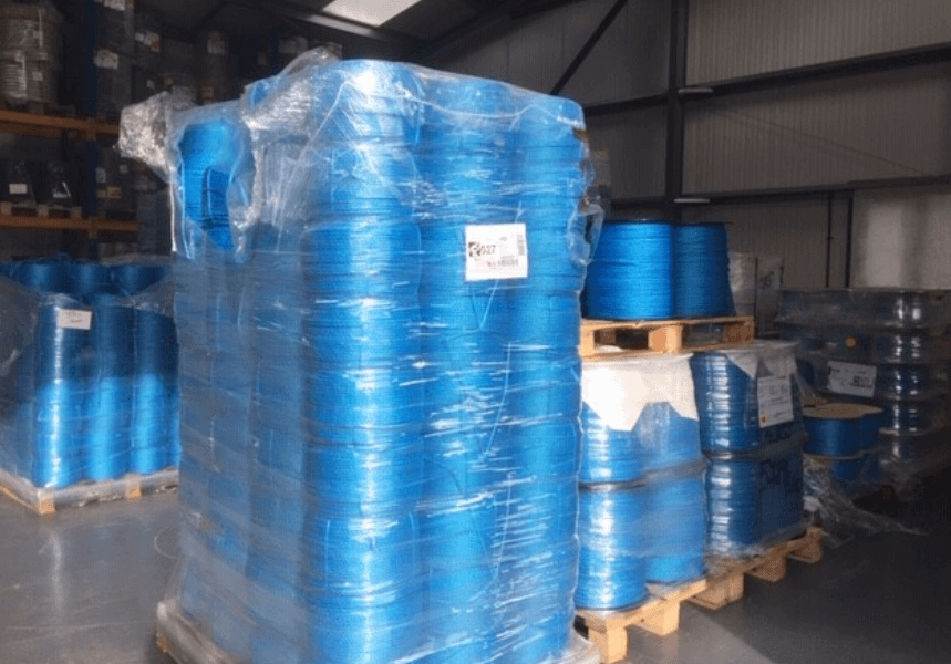 Blue rope at the RopesDirect warehouse