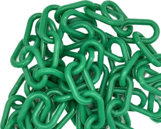 Coloured plastic chains