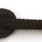 10mm Matt Black Braided Polyester sold by the metre