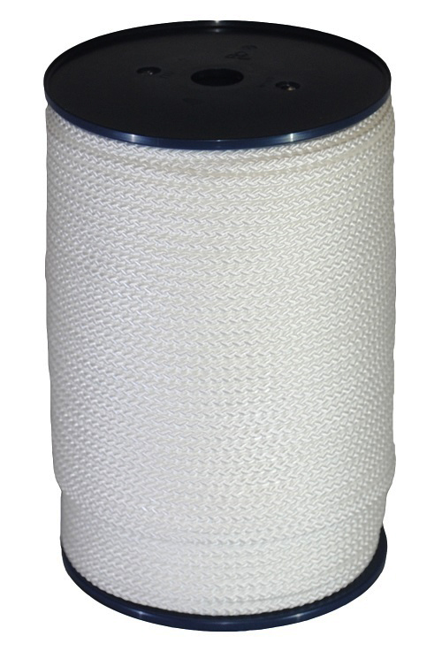 6mm white 8 plait polypropylene cord