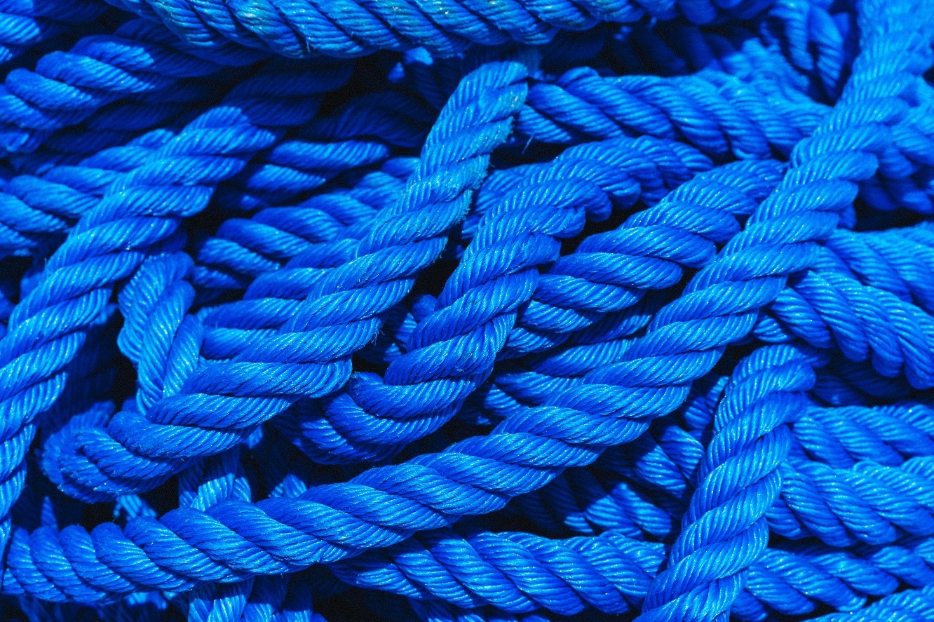 blue polypropylene rope