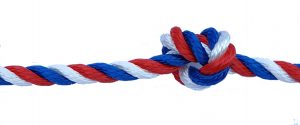 yacht rope red white blue