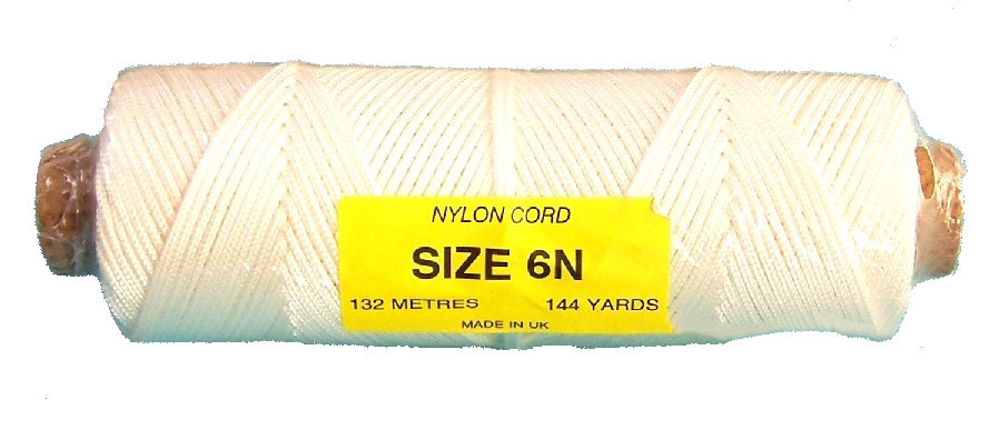 Braided Nylon Cord 2.8mm (6N) x 132m (Natural)