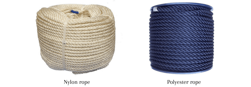 Nylon Poly Rope - 1/2 Inch Polyester & Nylon Rope 50' - Up to 10x Stronger  Compared Natural Fiber or Polypropylene Rope - Synthetic 3 Strand Braided