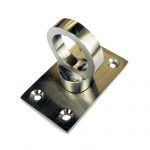 Satin Chrome Eye Plate for rope hooks