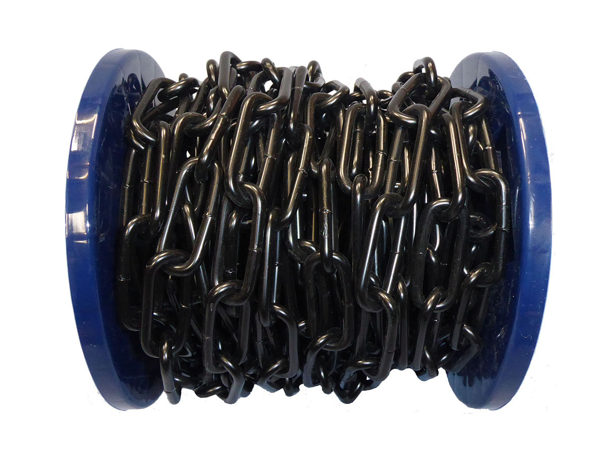 6mm Black Steel Chain - reel