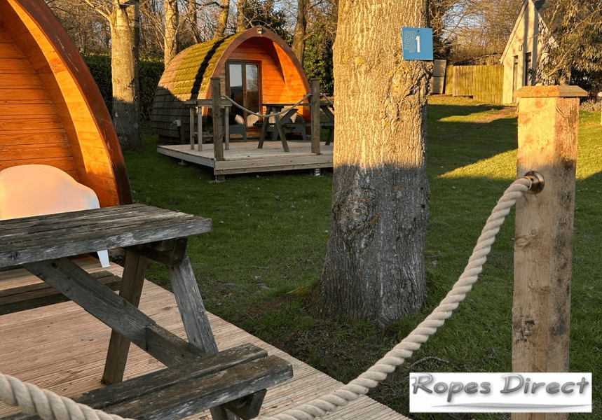 Decking rope at Daisy Bank Touring Caravan Park