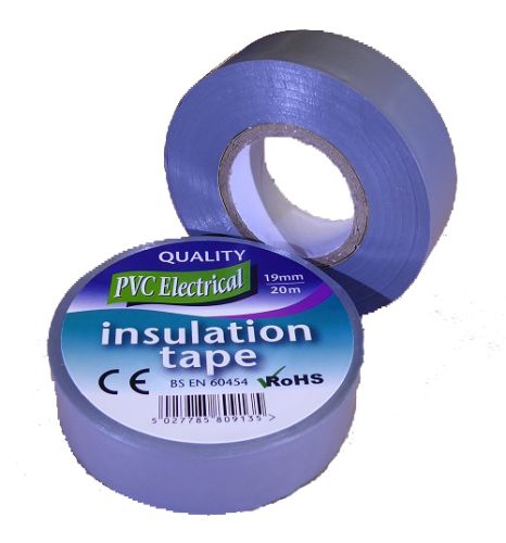 19mm x 20m Grey PVC Electrical Tape