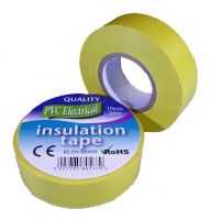 19mm x 20m Yellow PVC Electrical Tape