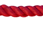 32mm Red PolyCotton Barrier Rope sold by the metre