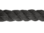 24mm Black PolyCotton Barrier Rope sold by the metre