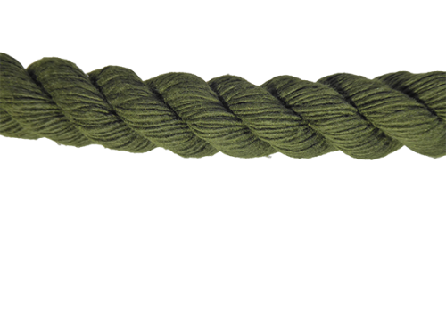 24mm Olive Green PolyCotton Barrier Rope sold by the metre