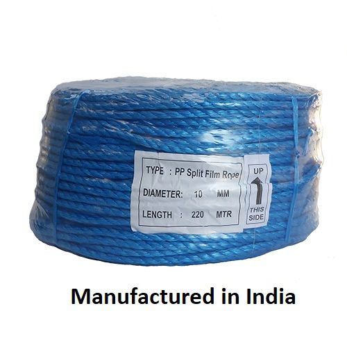 10mm Blue Poly Rope - 220m coils at Low Prices