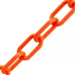 6mm Orange Plastic Chain - 25m bag