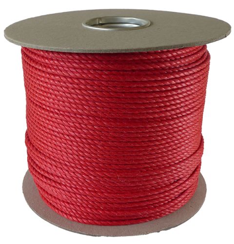 4mm Red Polypropylene Rope - 220m reel