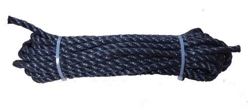 8mm Black Polypropylene Rope - 10m hank