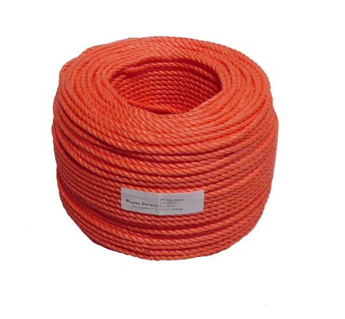 6mm Orange Polypropylene Rope - 220m coil