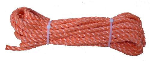 12mm Orange Polypropylene Rope - 10m hank