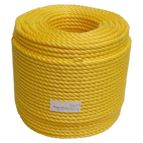 16mm Yellow Polypropylene Rope - 220m coil