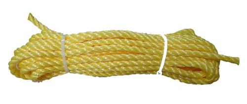 12mm Yellow Polypropylene Rope - 10m hank