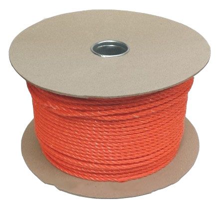 10mm Orange Polypropylene Rope - 70m reel