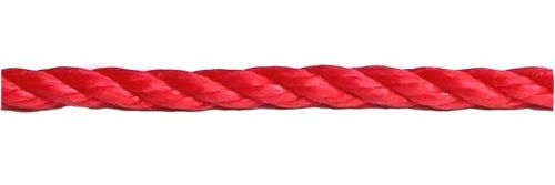 6mm Red Polypropylene Rope sold by the metre