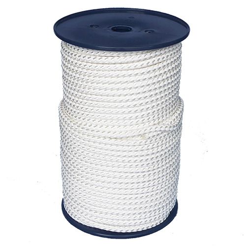 6mm White Cord with Reflective Strip - sold by the metre