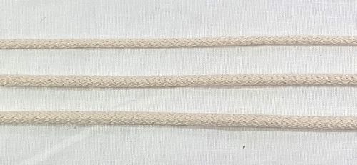 3mm Braided Cotton Cord sold by the metre