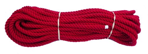 8mm Red Dyed Cotton Rope - 24m coil