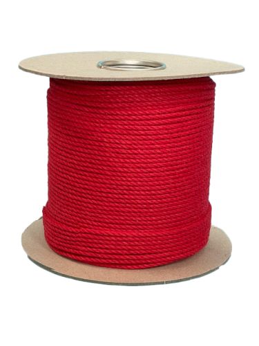 4mm Red Cotton Rope - 200m reel