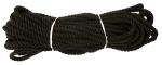 10mm Black Dyed Cotton Rope - 24m coil