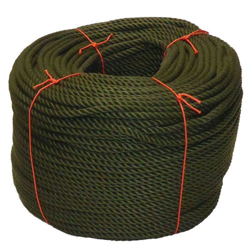 8mm Olive Green PolyCotton Rope - 220m coil
