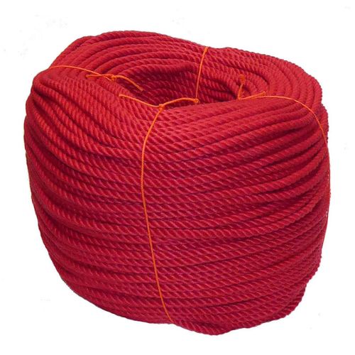 8mm Red PolyCotton Rope - 220m coil