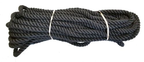 12mm Black Polycotton Rope - 24m coil