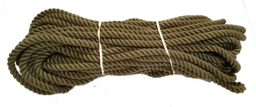 12mm Olive Green PolyCotton Rope - 24m coil