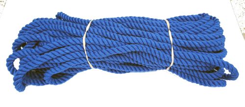 10mm Blue PolyCotton Rope - 24m coil