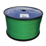 10mm Solid Green Braid on Braid Polyester Rope - 100m reel