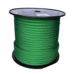 12mm Solid Green Braid on Braid Polyester Rope - 100m reel
