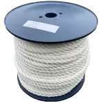 12mm White Polyester Rope - 100 metre reel