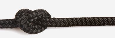 6mm Black Braid on Braid Polyester Rope sold by the metre