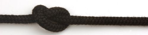 12mm Matt Black Braided Polyester sold by the metre