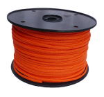 6mm Orange Hollow Braid Polyethylene 500m Reel