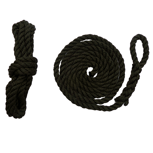 1.5m 8mm Black Fender Ropes - Pair