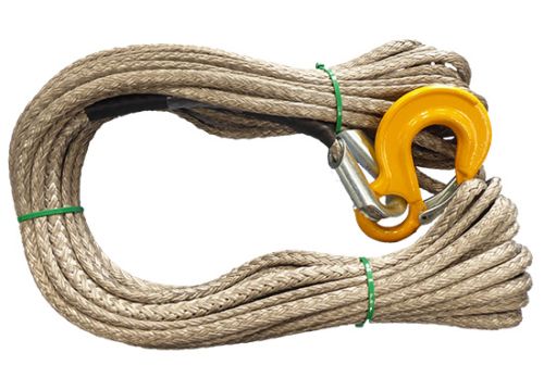 11mm 38m Winch Rope with Thimble Eye and Yellow Competition Hook