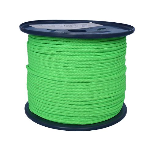 3mm Green Braided Polyester Reel End 140m