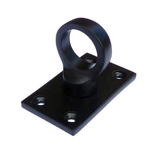 50mm Powder Coated Black Hook And Eye Plate Rope Fittings