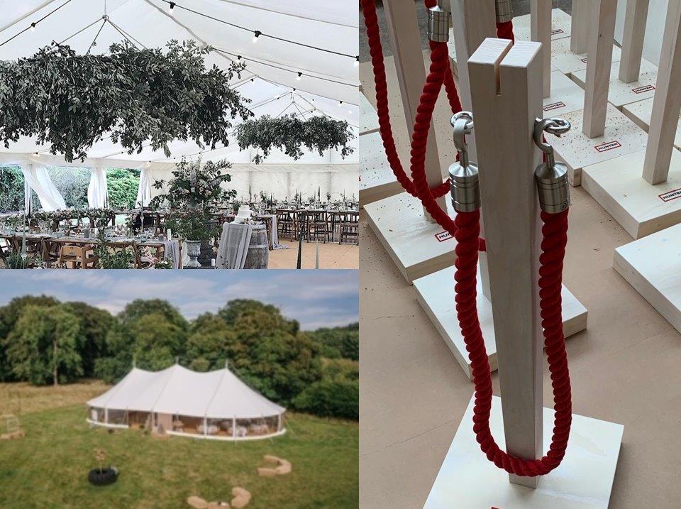 Rope for outdoor events and marquees, etcetera