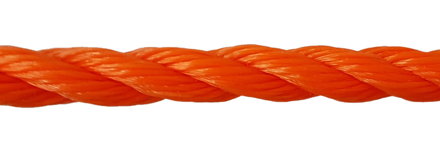 12mm Orange Polyethylene Rope - Per Metre by Ropes Direct